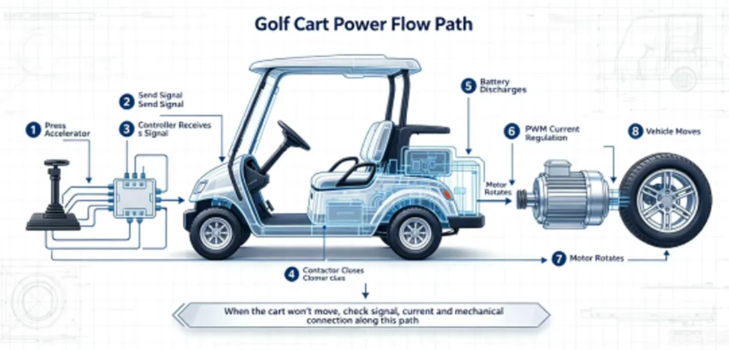Why the Golf Cart Won’t Move？