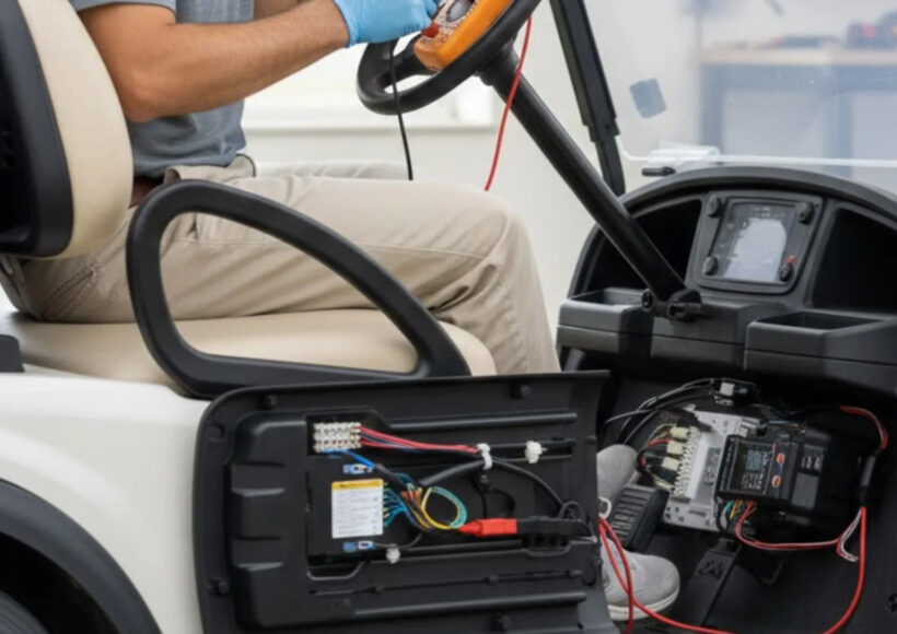 Where is the Controller on a Golf Cart?